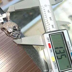 REAL DIAMOND football helmet pendant best gift NOT CZ Free appraisal .80 ct WOW
